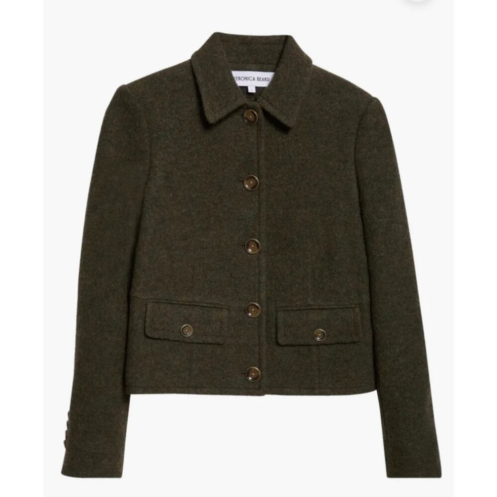 Veronica Beard Reeves Virgin Wool Jacket Size 8 Cypress (New) - Picture 4 of 7
